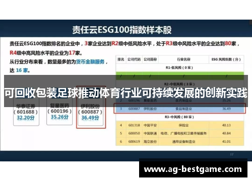 可回收包装足球推动体育行业可持续发展的创新实践
